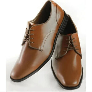 New "Atlanta" British Tan Frederico Leone Tuxedo Shoes sz 9.5
